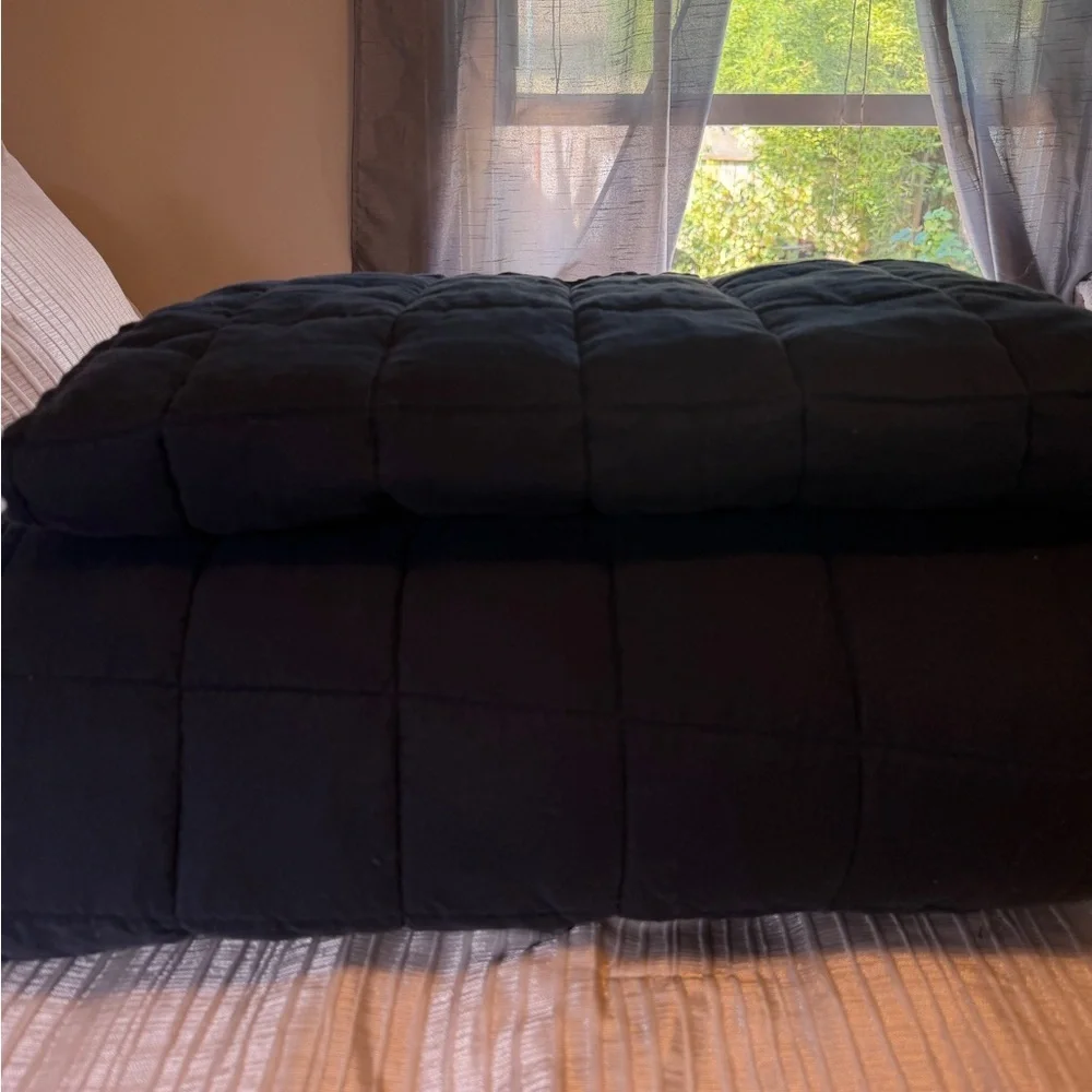 Quince European Linen Box Quilt Set, Twin